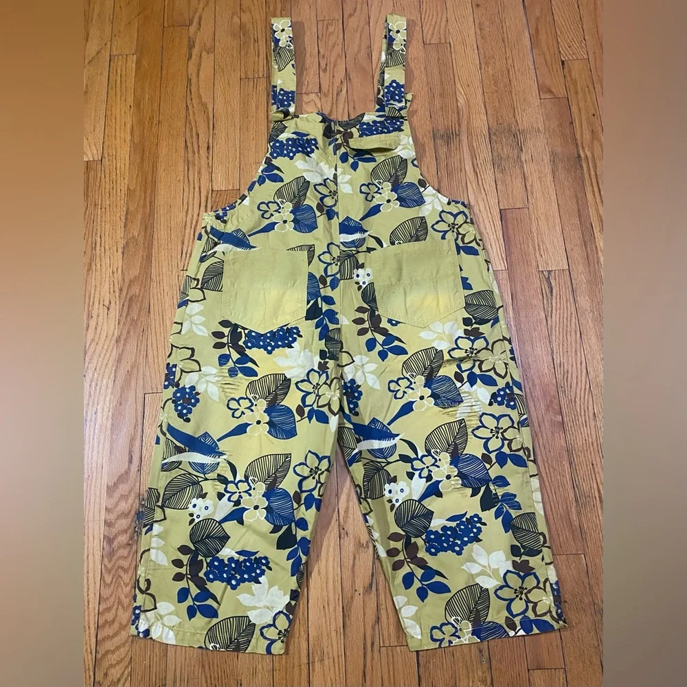 Unique, midi floral overalls